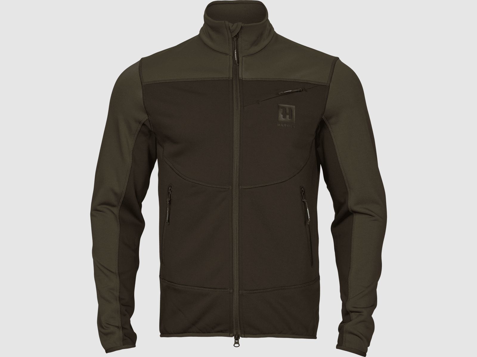 Härkila Olaf Fleece Jacket Uomini Shadow Brown/Forest Night, XL
