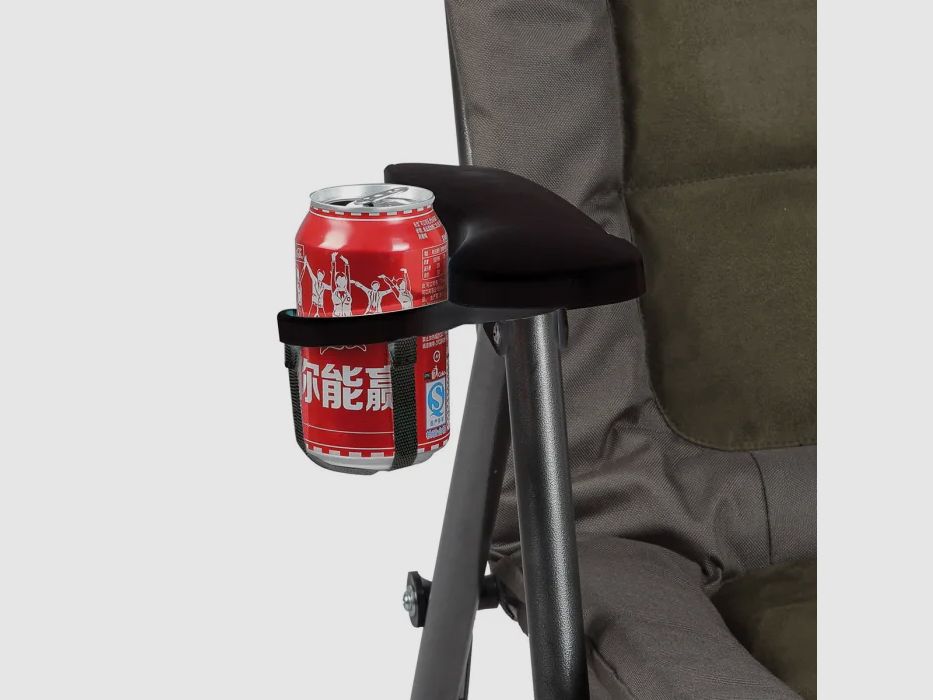 Silla de pesca y exterior Behr Trendex® "Suede" - hasta 140kg - con portavasos - 2 patas telescópicas