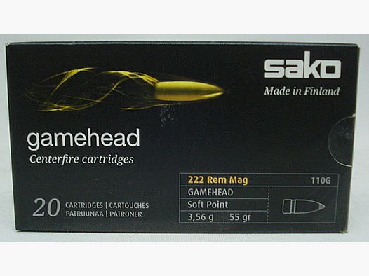 .222 Rem Mag Gamehead SP - 3.56g/55grs (a20)