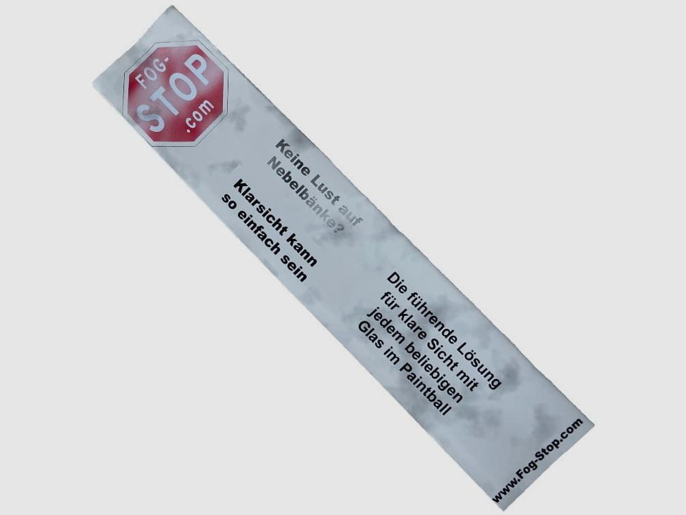 FogStop Antibeschlag-Folie für Masken (40x200mm)