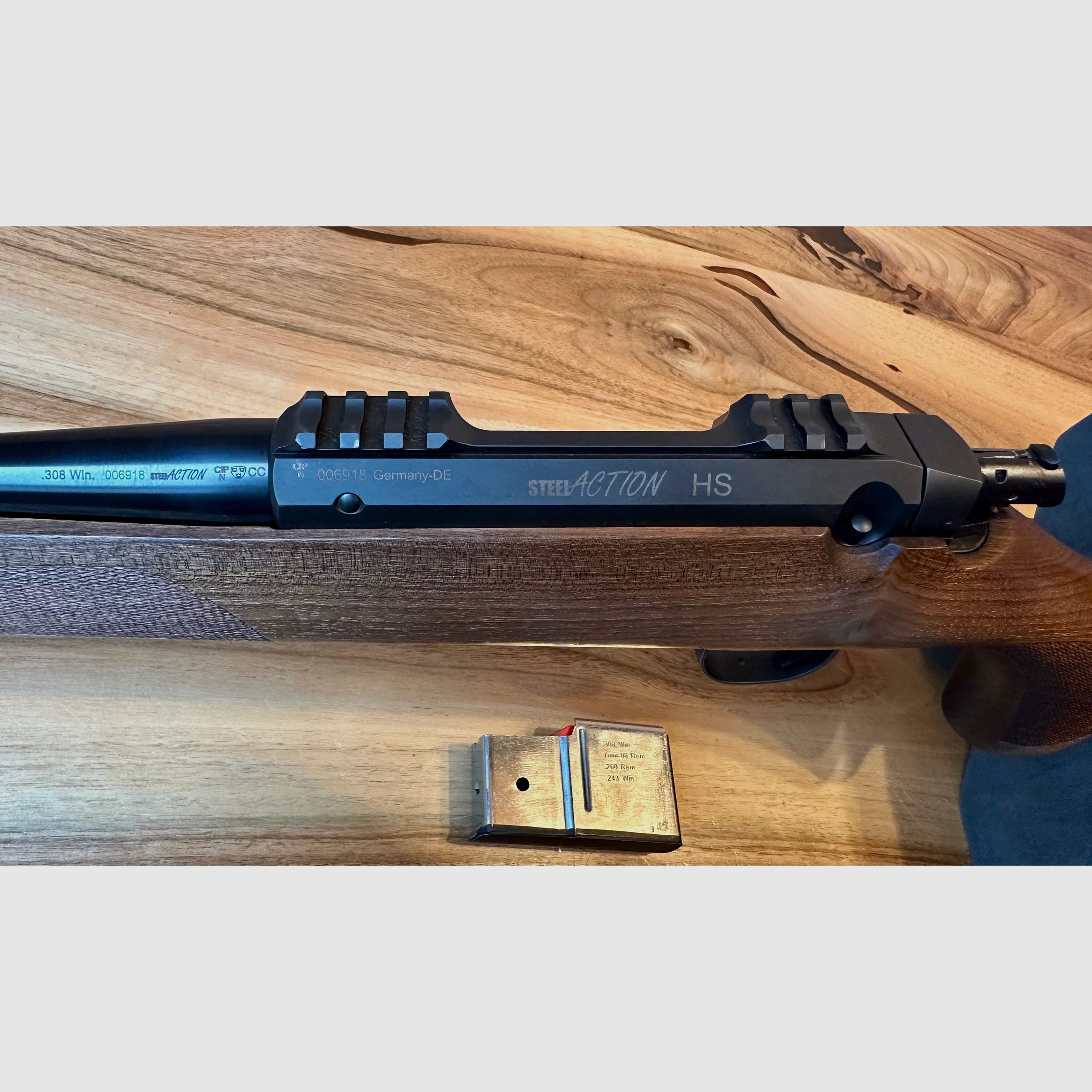 Azione in acciaio HS .308 canna 45 cm