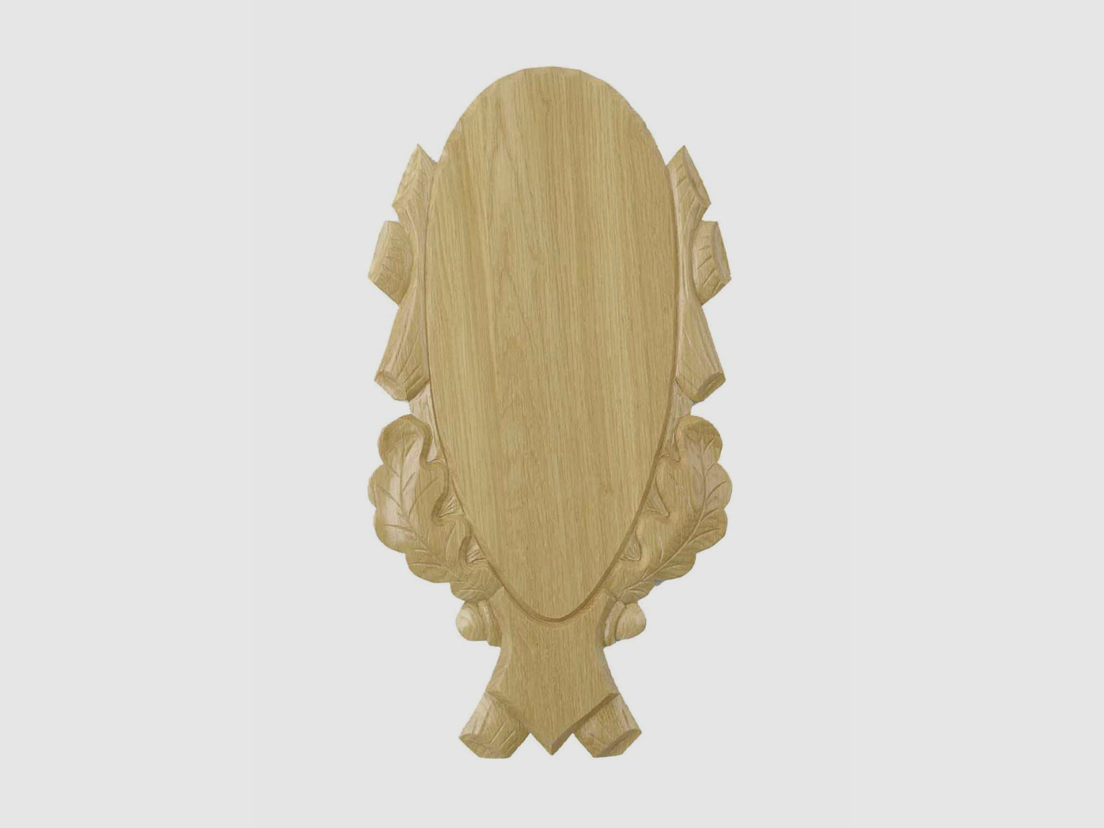 Eurohunt planche à bois de cerf 36x19cm chêne - clair - sculpté dimensions extérieures 46x26cm