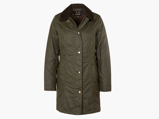 BARBOUR Belsay Waxjacke Mujeres Oliva