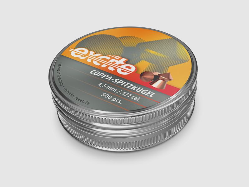 H&N EXCITE COPPA SPITZKUGEL - VERKUPFERT - 4,5MM - 500 STÜCK
