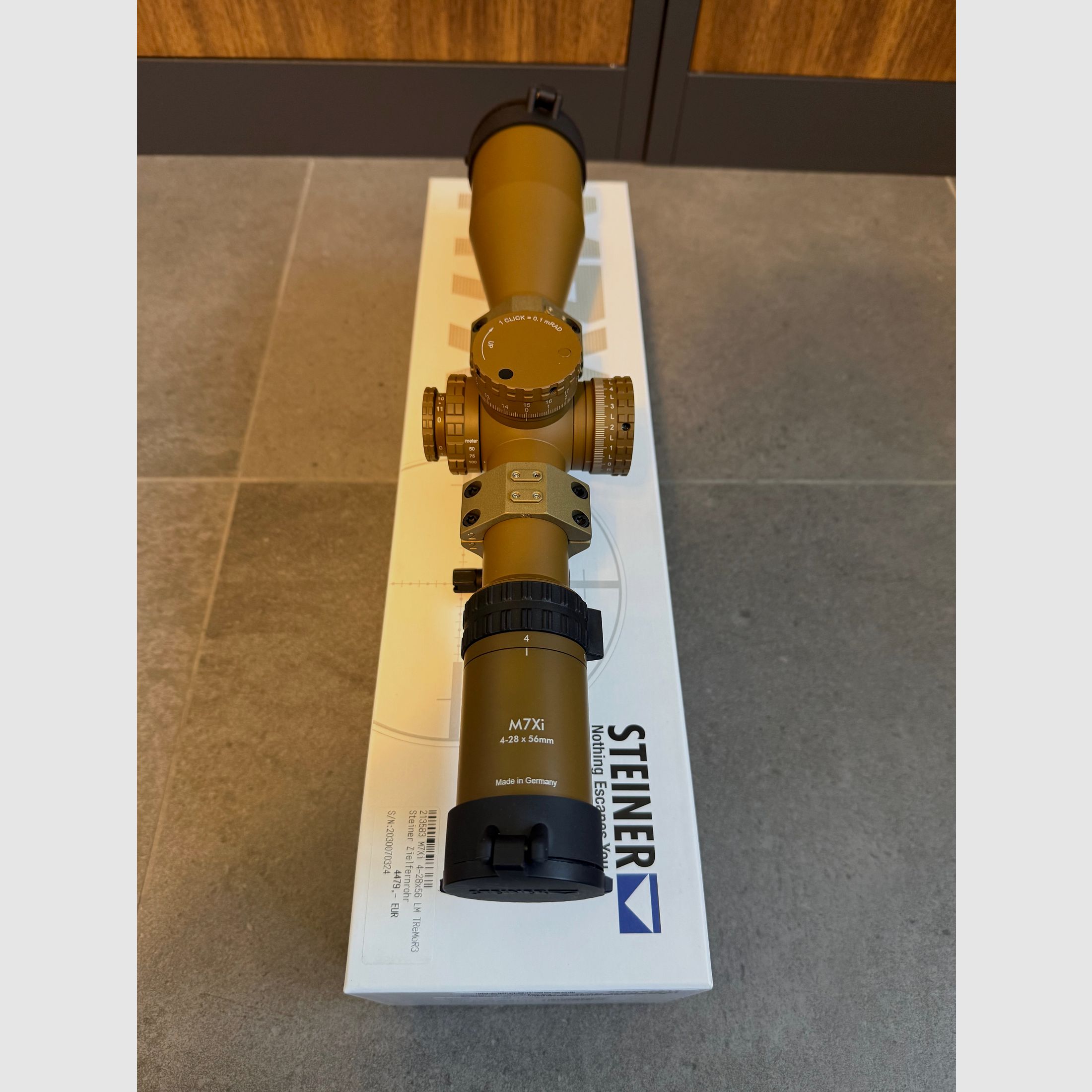 Steiner M7Xi 4-28x56 FDE Tremor3 | als nieuw | optioneel ERATAC G29 KSK 30 MOA