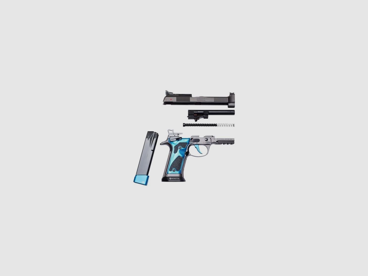 Beretta 92X Performance Optic Dark Series Blue Full Optional Pistola Semiautomatica Cal. 9 mm Luger – 20 Colpi