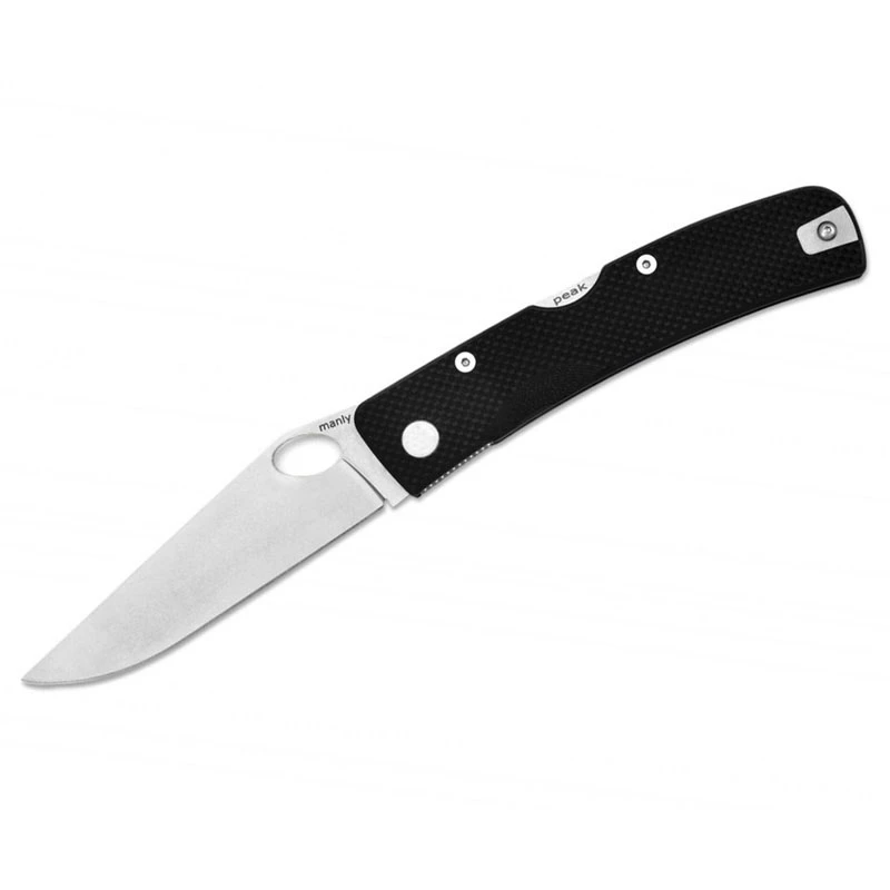 Manly Peak Black Coltello a una mano CPM S90V 59-61 HRC