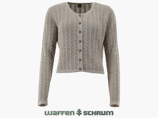 Gipfelstürmer Damenstrickjacke Rundhals Ecrue
