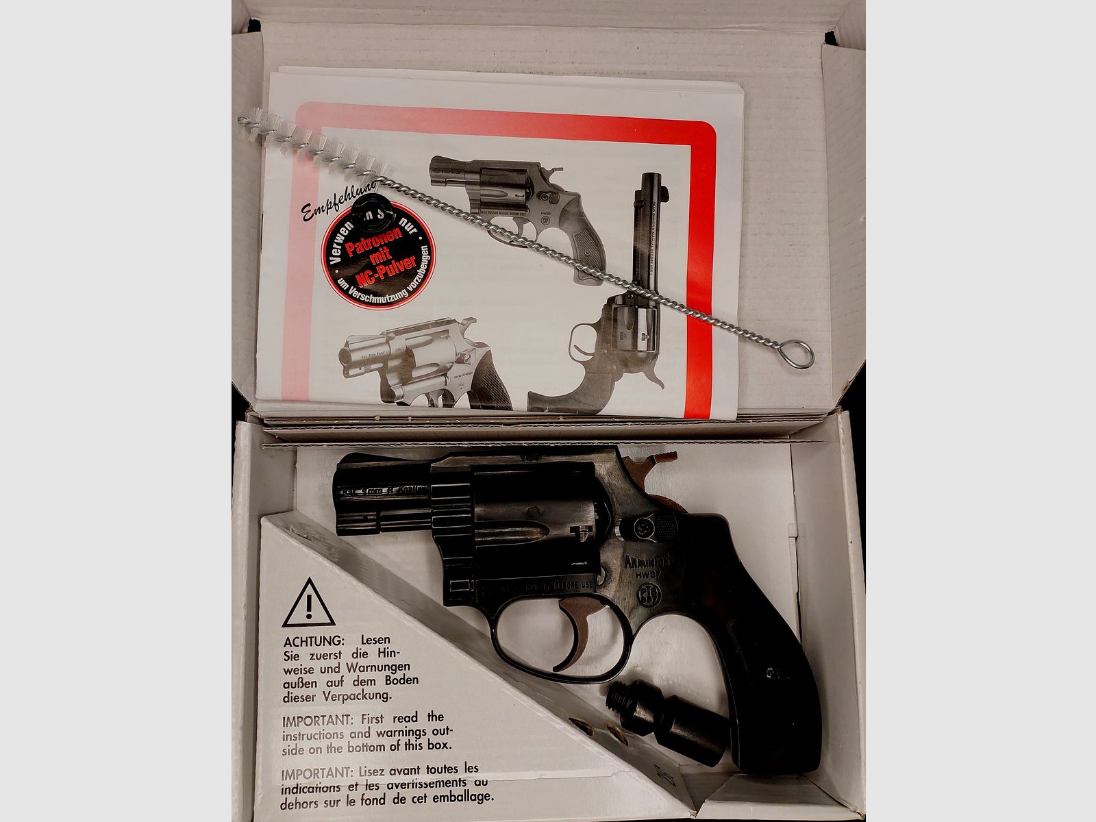 Weihrauch HW37 Cal. 9mm R.K. (PTB 887) OVP muy bien conservado (Arminius HW 37)