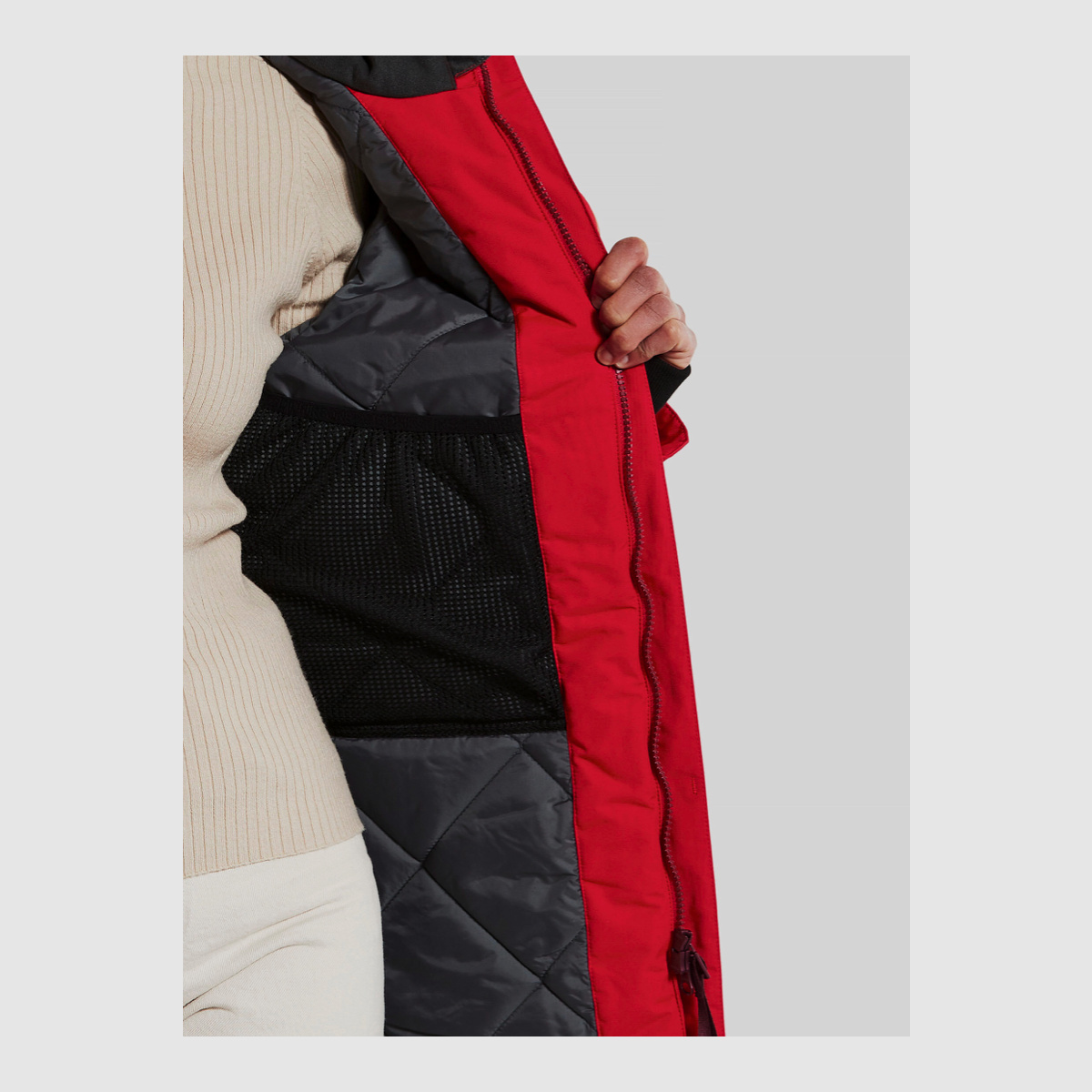 DIDRIKSONS Damen Parka Frida 5 Dark Pomme Red