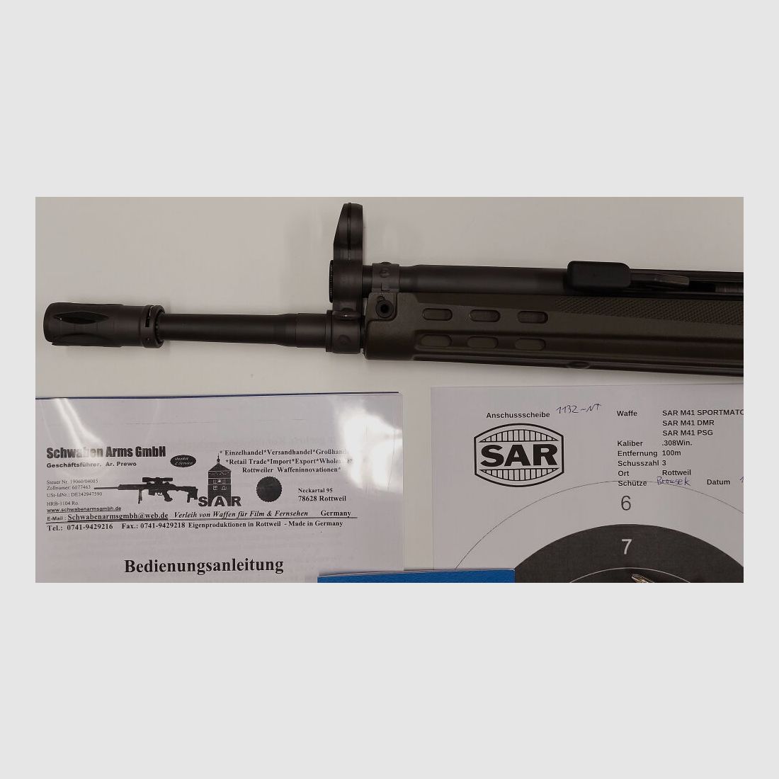 Schwaben Arms GmbH Selbstladebüchse SAR M41 SPORTMATCH MF3 G3KT Kaliber 308win. - MADE IN GERMANY - ähnlich HK41/G3