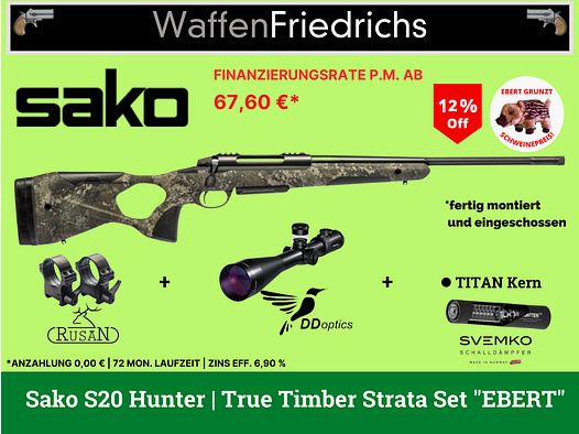 SAKO S20 Hunter True Timber Strata - Komplettangebot Jungjäger - WaffenFriedrichs