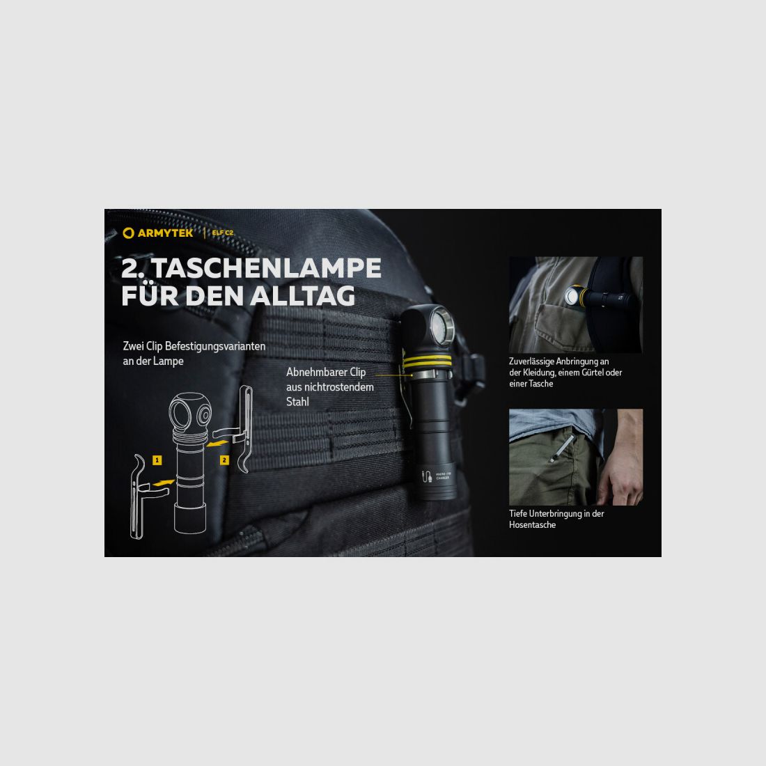 ARMYTEK ELF C2 MICRO USB, immagine 9 di 29