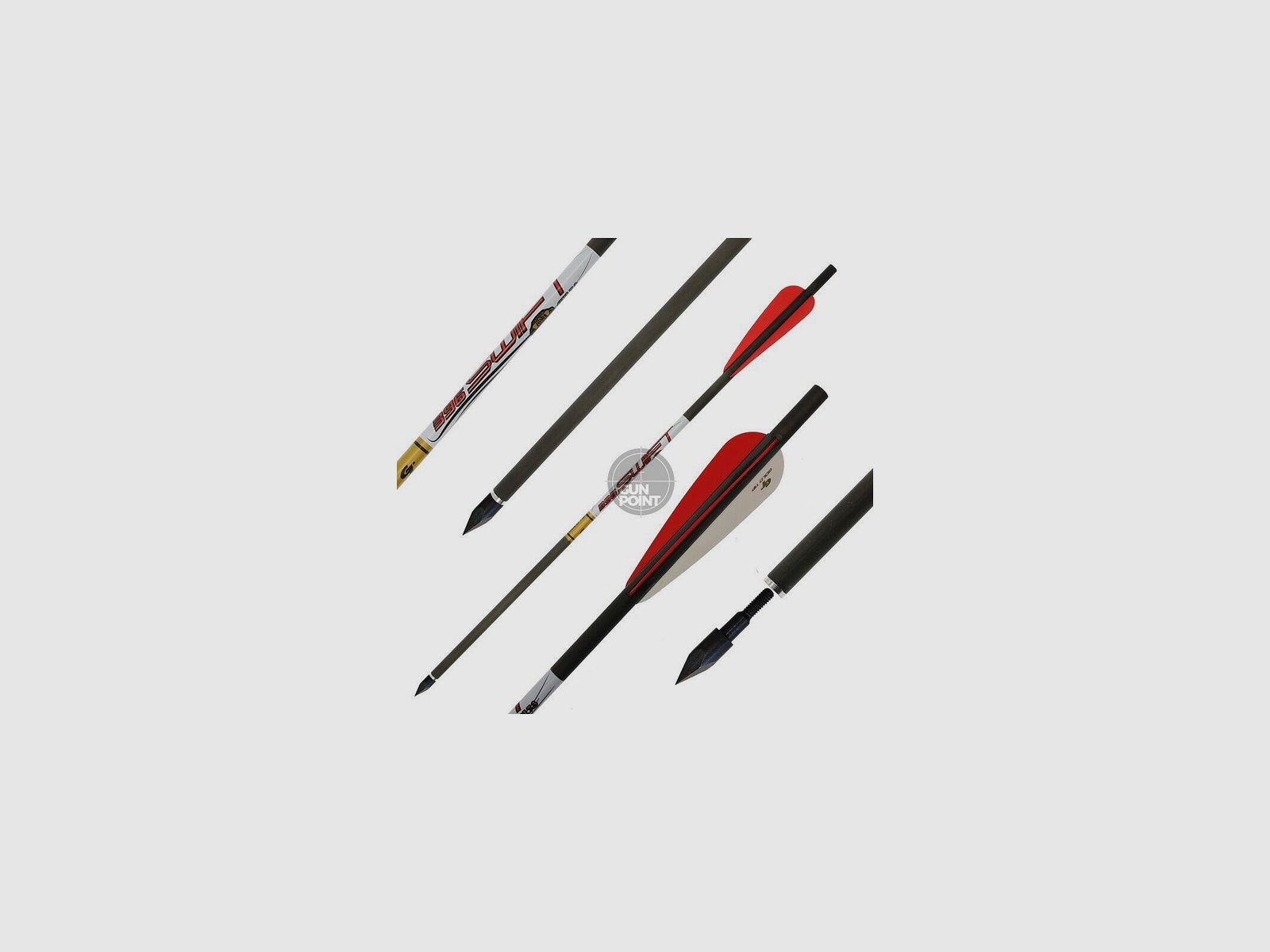 Jagdbolzen | GOLDTIP Swift - Bodkin - Carbon - 20 Zoll | Spitze: 125gr