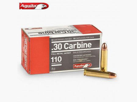 Munizioni Aguila FMJ - 110 grani - Cal. 30 Carbine