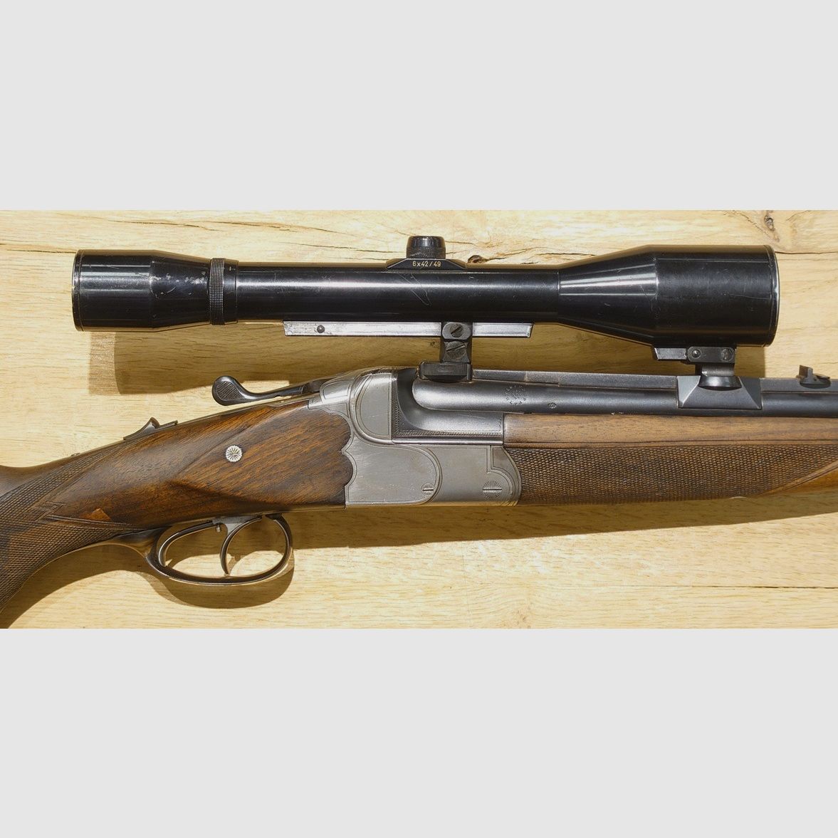 Bockbüchsflinte Ferlach Kal. 8x57IR 16/70 z Franz Kettner 6x42