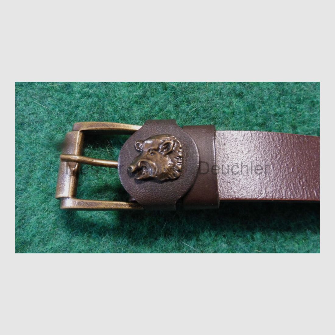AKAH Ledergürtel mit Wildschwein