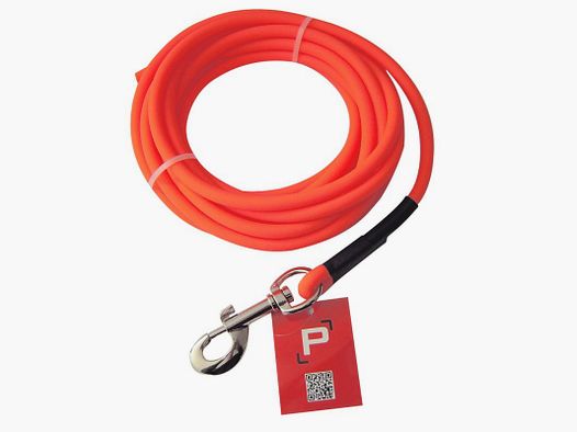 Leine aus PVC orange leuchtend 10m