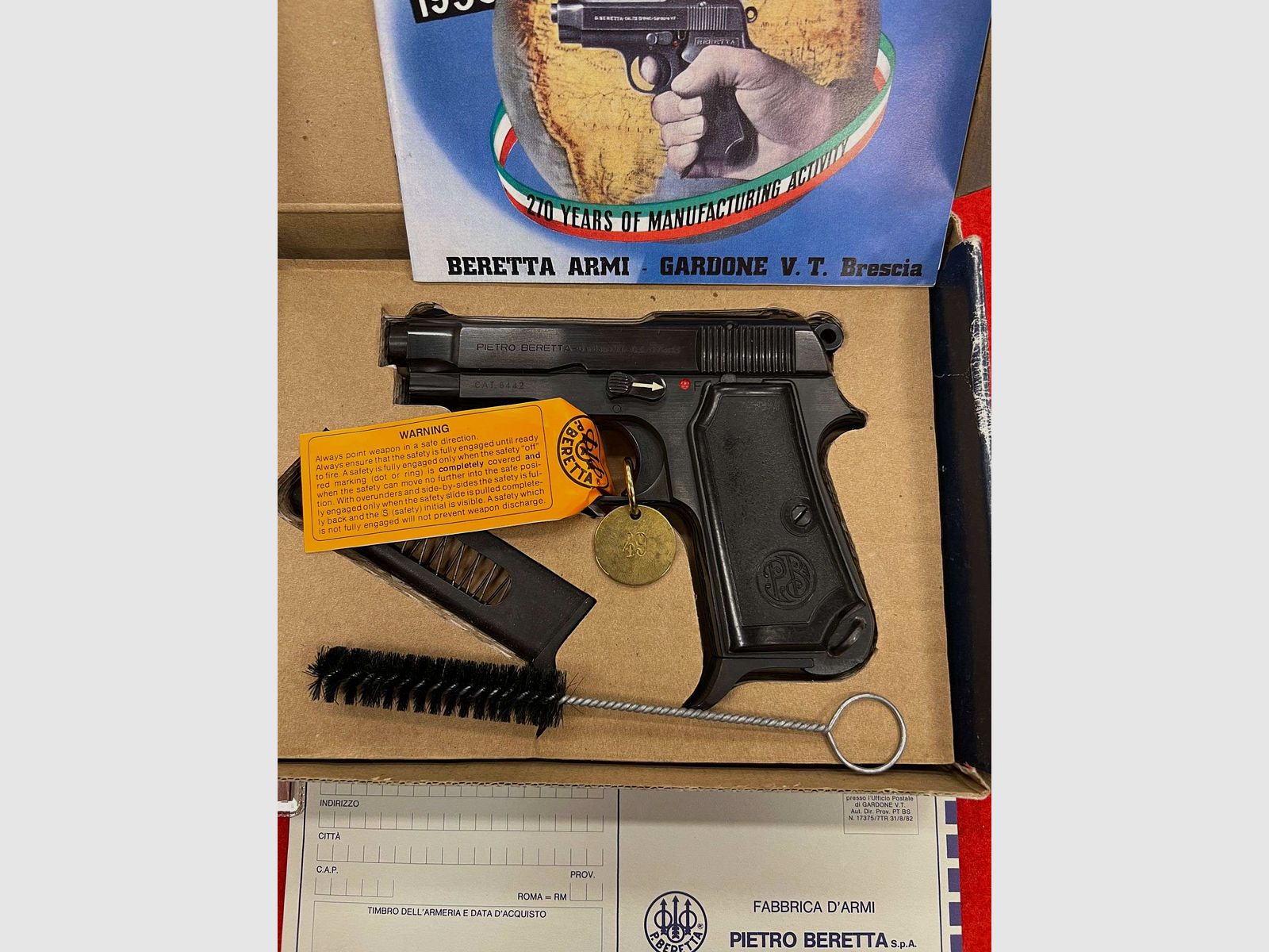 Pistola Beretta 34 “2000Pz” Calibro 9 Corto, immagine 3 di 4