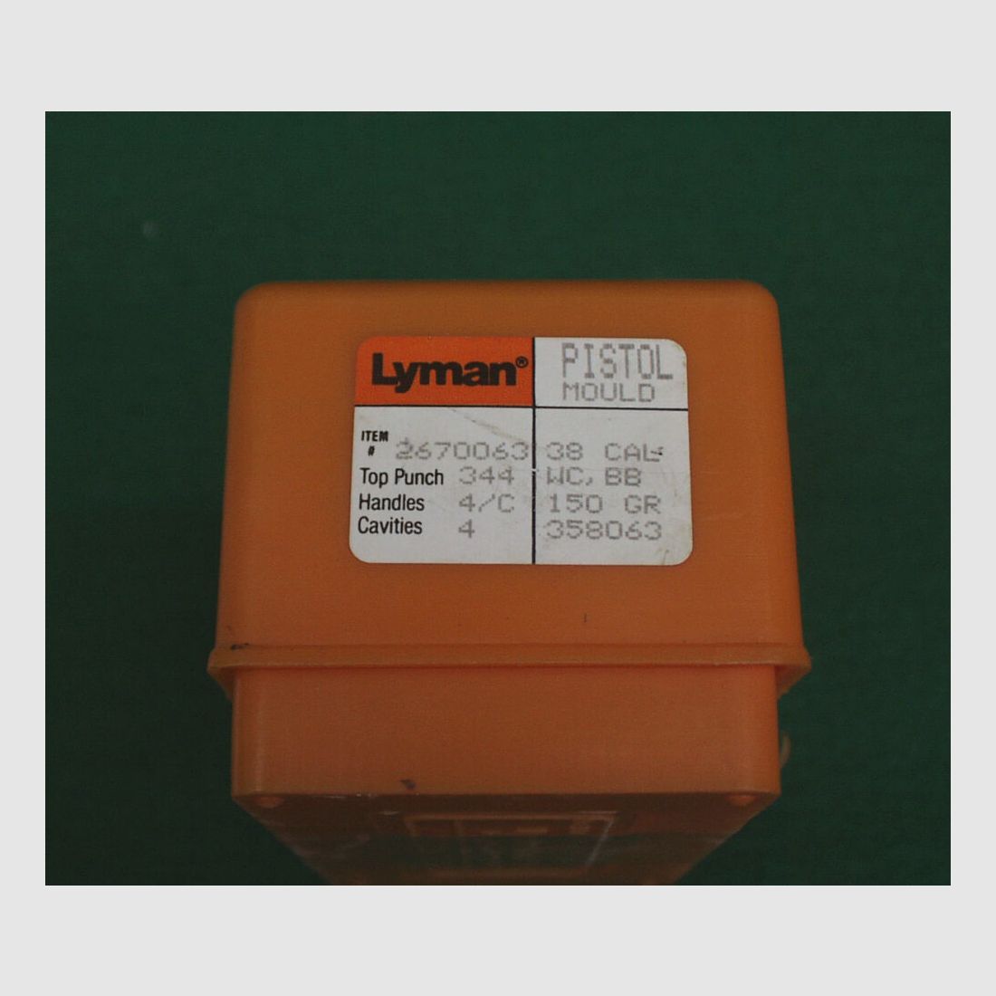 Lyman	 Mold Cal.38