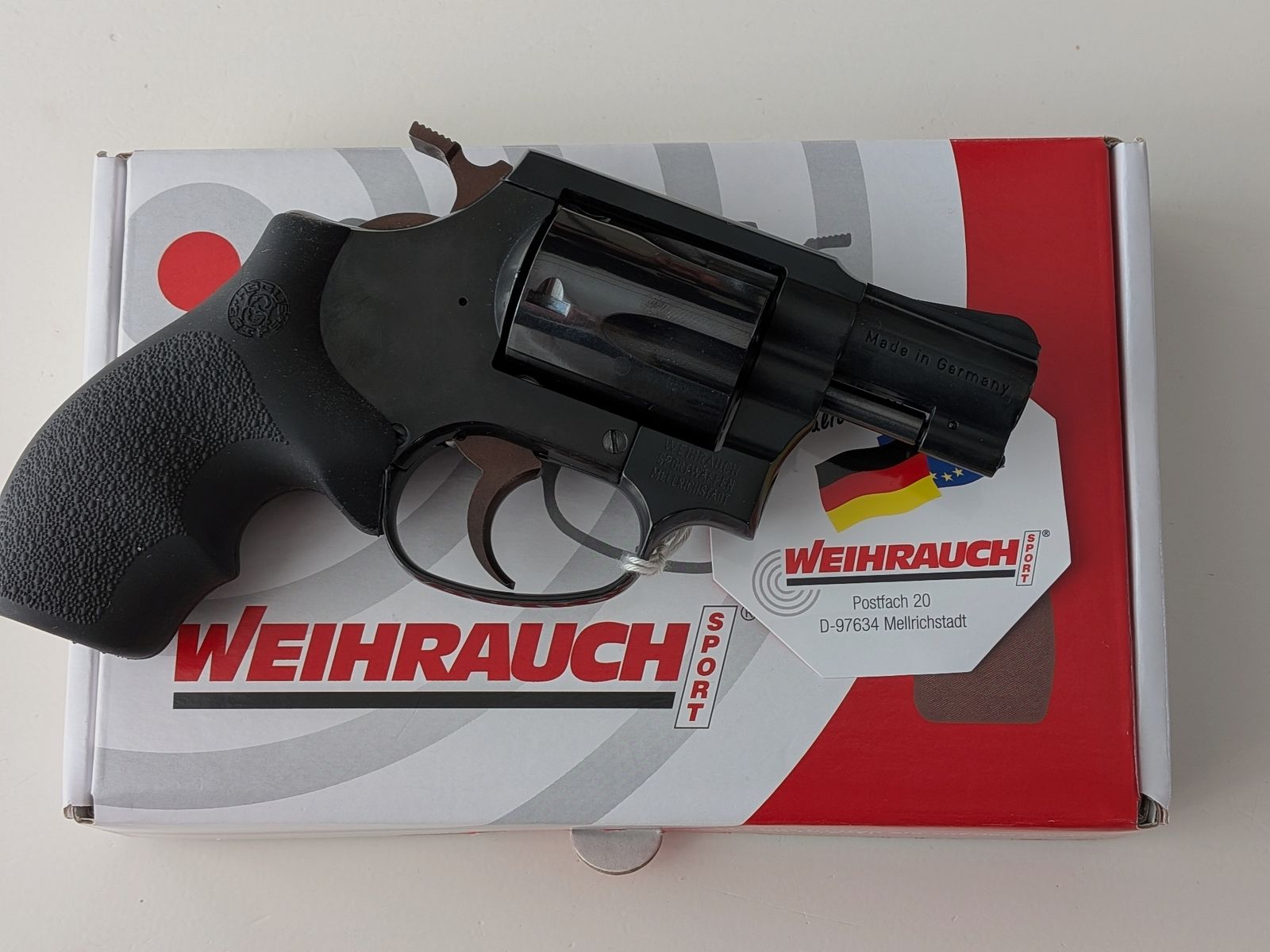 Incense HW 37 PTB 887 blank firing revolver HW37 9mm RK Hogue grip