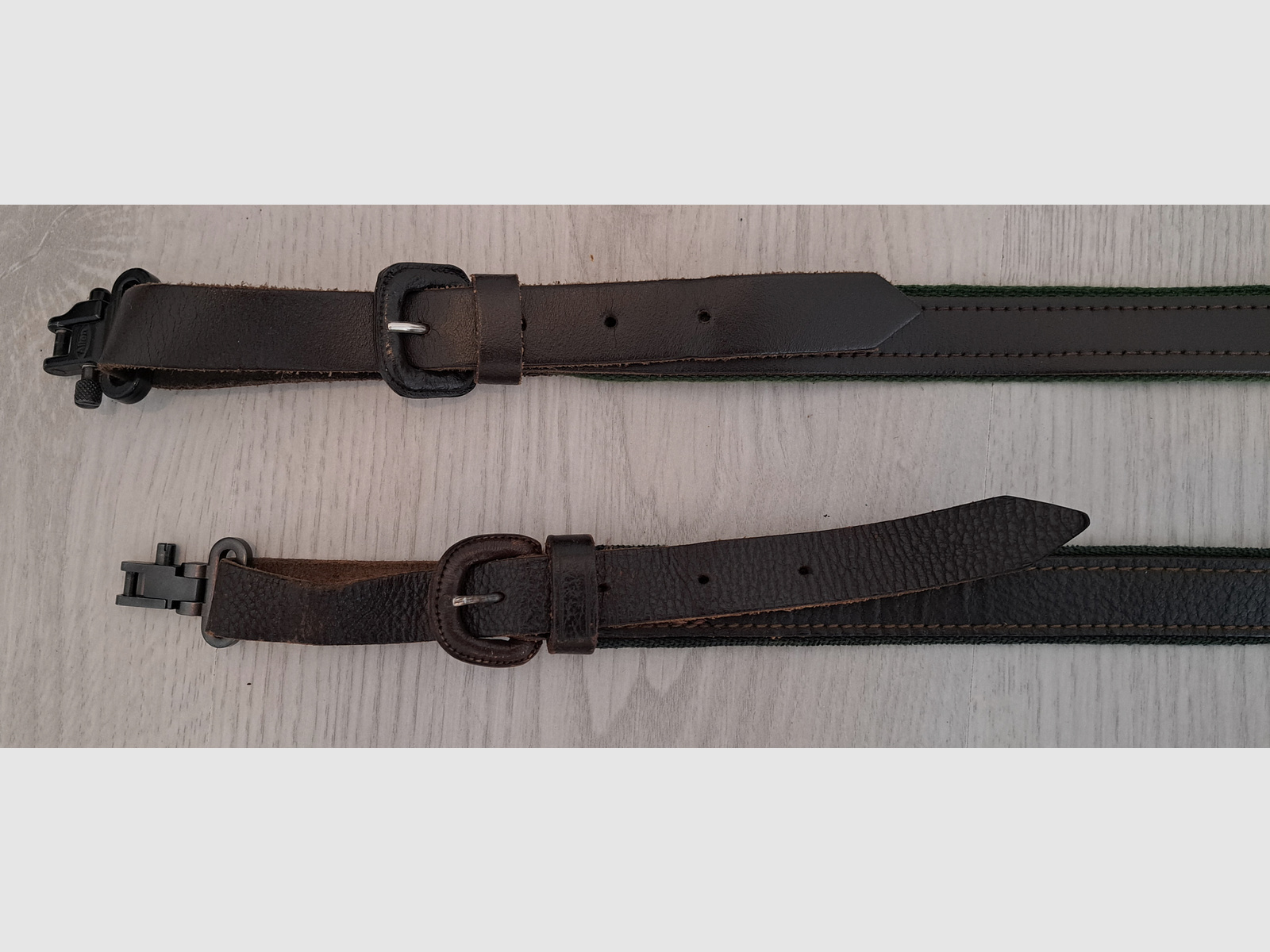 2x Gewehrriemen Echtes Leder Breite 3cm