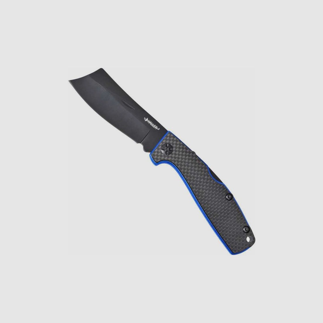 Haller Taschenmesser CARBON Griff 440 Stahl Tanto-Klinge + Clip