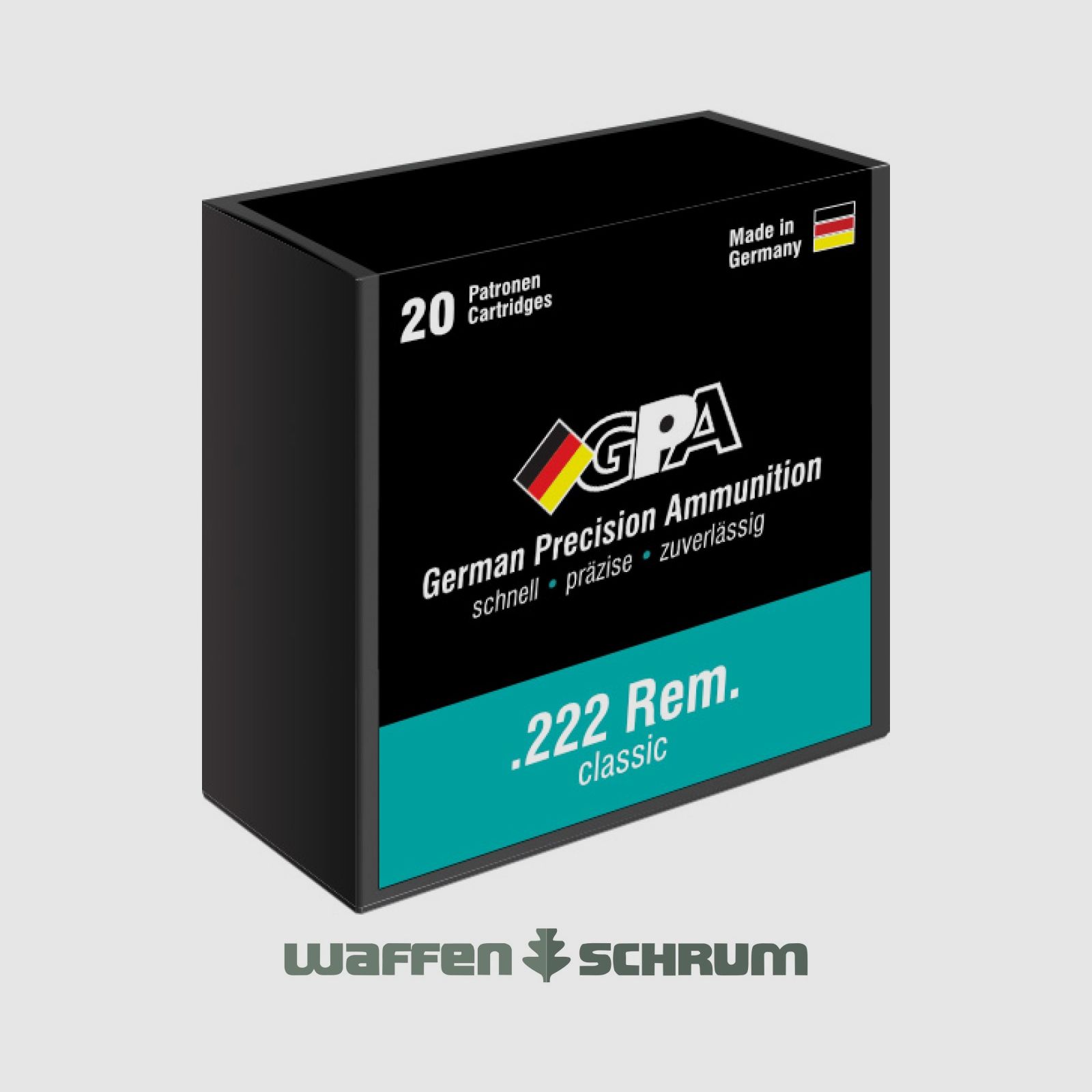 Ammunition de précision allemande GPA Classic 3,1g - 43gr .222Rem