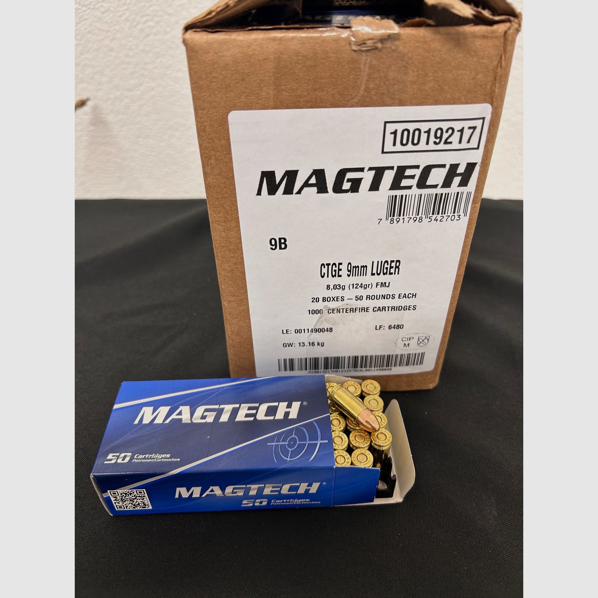 Magtech 9mm Luger FMJ 124grs 50 rounds