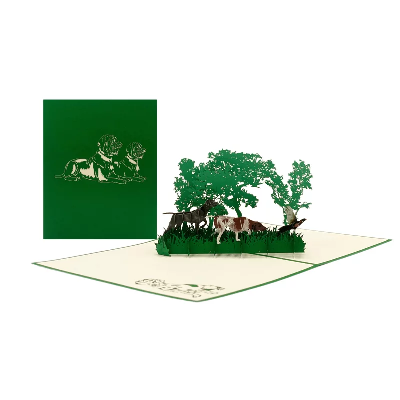 Biglietto pop-up cani da caccia, immagine 1 di 5