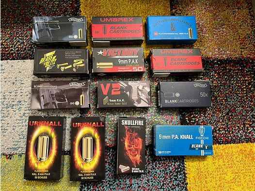 9mm PAK blank cartridges collection 3