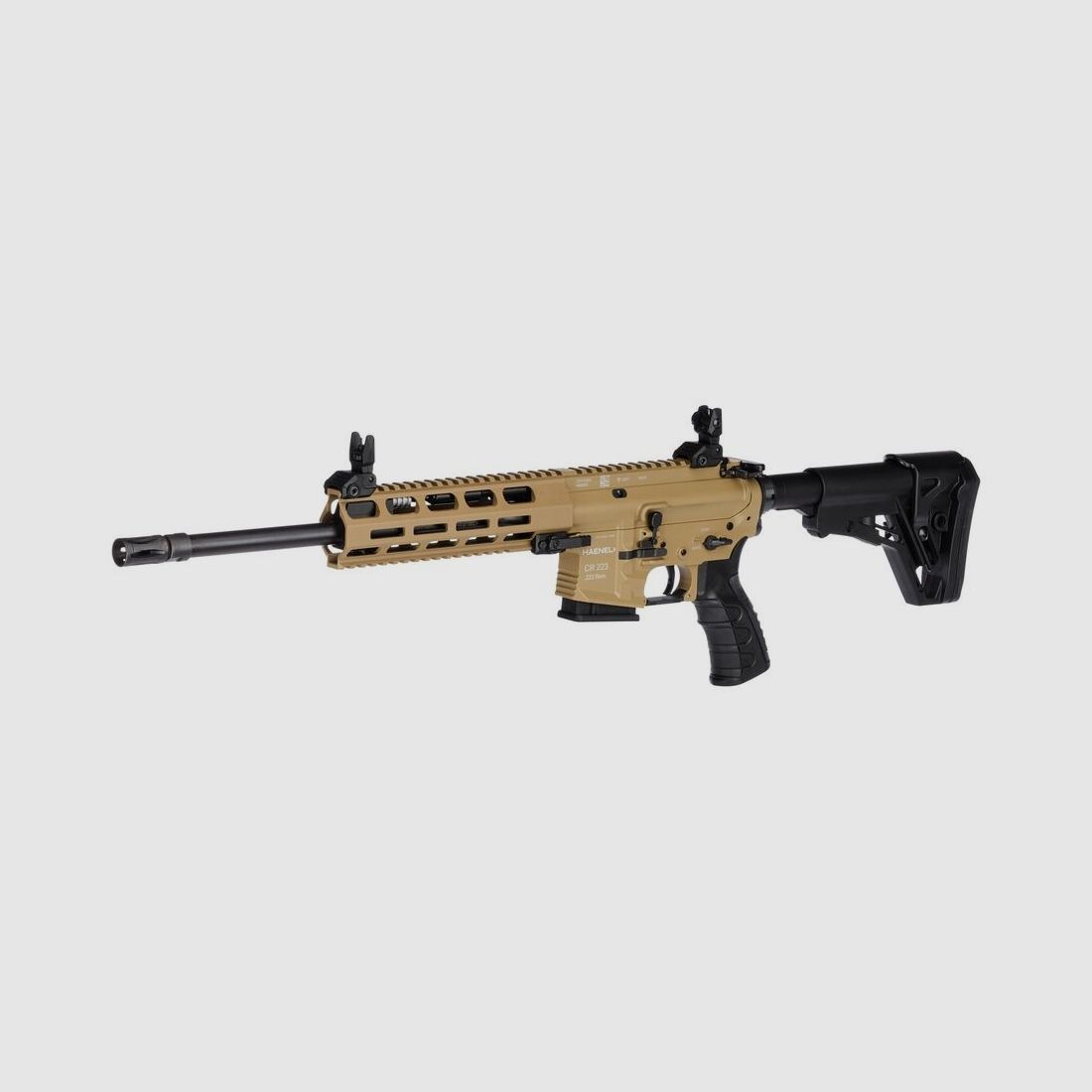Haenel Selbstladebüchse CR 223 M-LOK Handschutz Lauflänge 368 mm | Matchabzug (1500 g) | Handschutz kurz | Sandfarben | nicht sportlich zugelassen, Bild 4 von 5