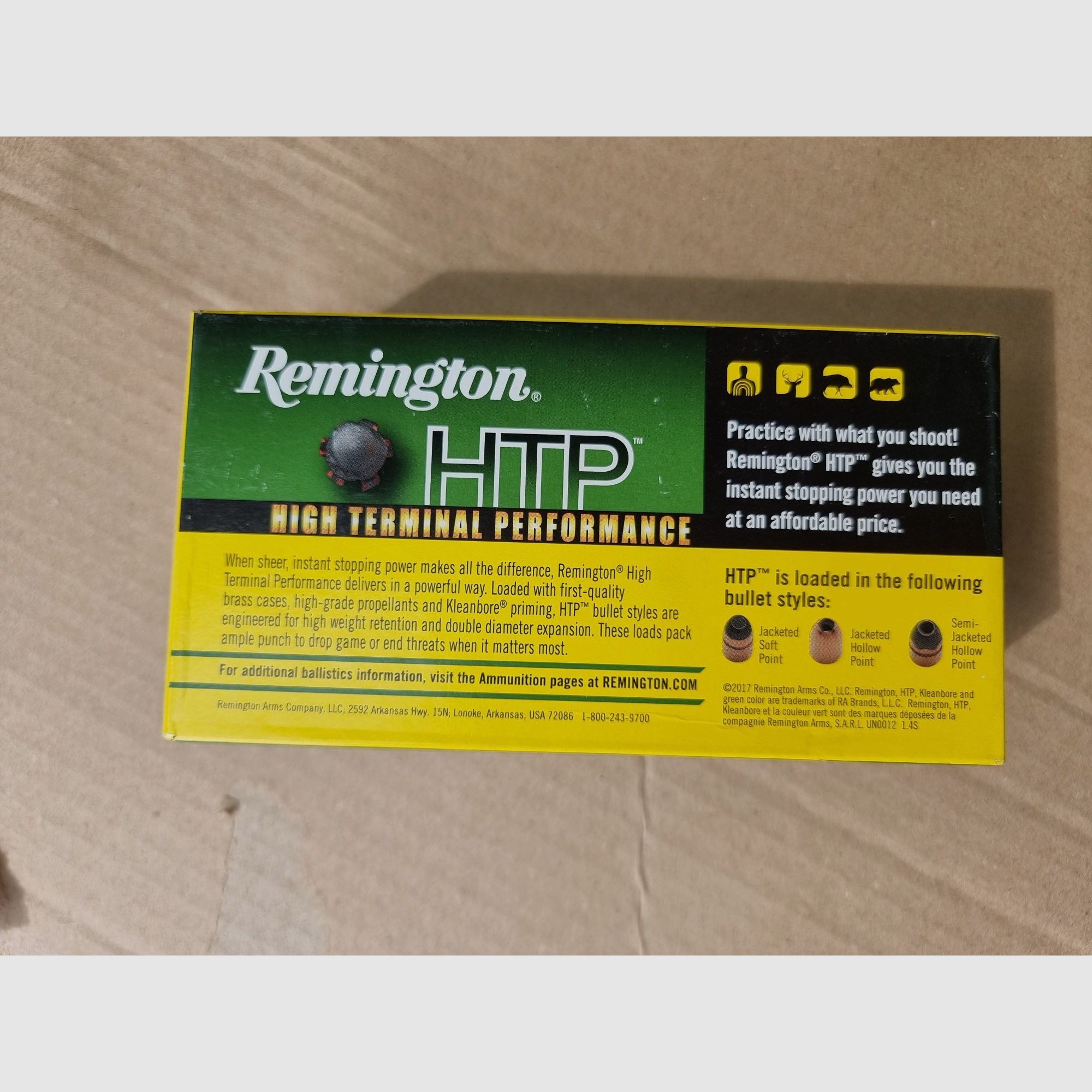 Munition .44 Magnum Remington HTP (High Termal Performance) - 240gr SJHP / TMHS - 836 Schuss