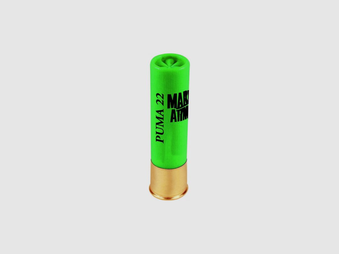 PACKUNG MIT 25 PATRONEN MARY ARM PUMA 22G BOURRE JUPE KAL. 28/70 BLEI 9 VERCHROMT, Bild 2 von 2