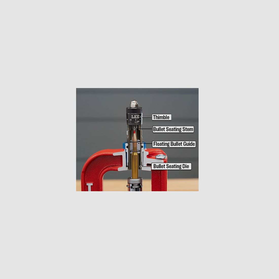 Lee Rifle Precision Micrometer Bullet Seating Die .222 Rem