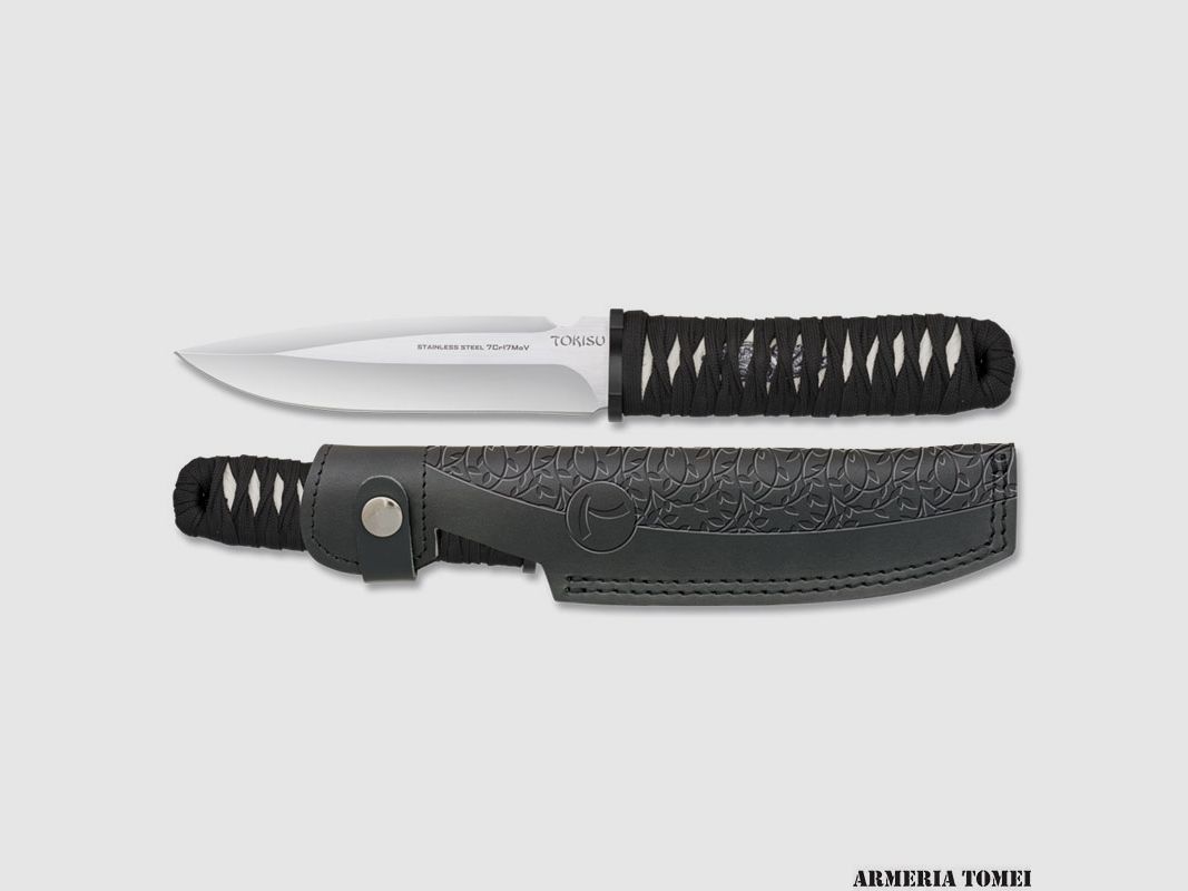 Messer – Tokisu – „Sanada“ Griff Schnur Lederetui Klinge 15,3