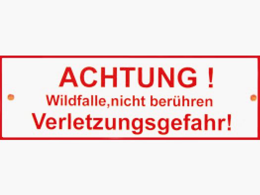 Metalen bord "Let op: gevaar voor verwondingen