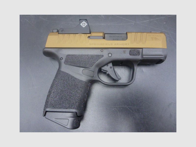 Pistole SPRINGFIELD HELLCAT OSP 9mm 3” BURNT BRONZE + Rotpunktvisier Mini shot Sightmark, Bild 5 von 6