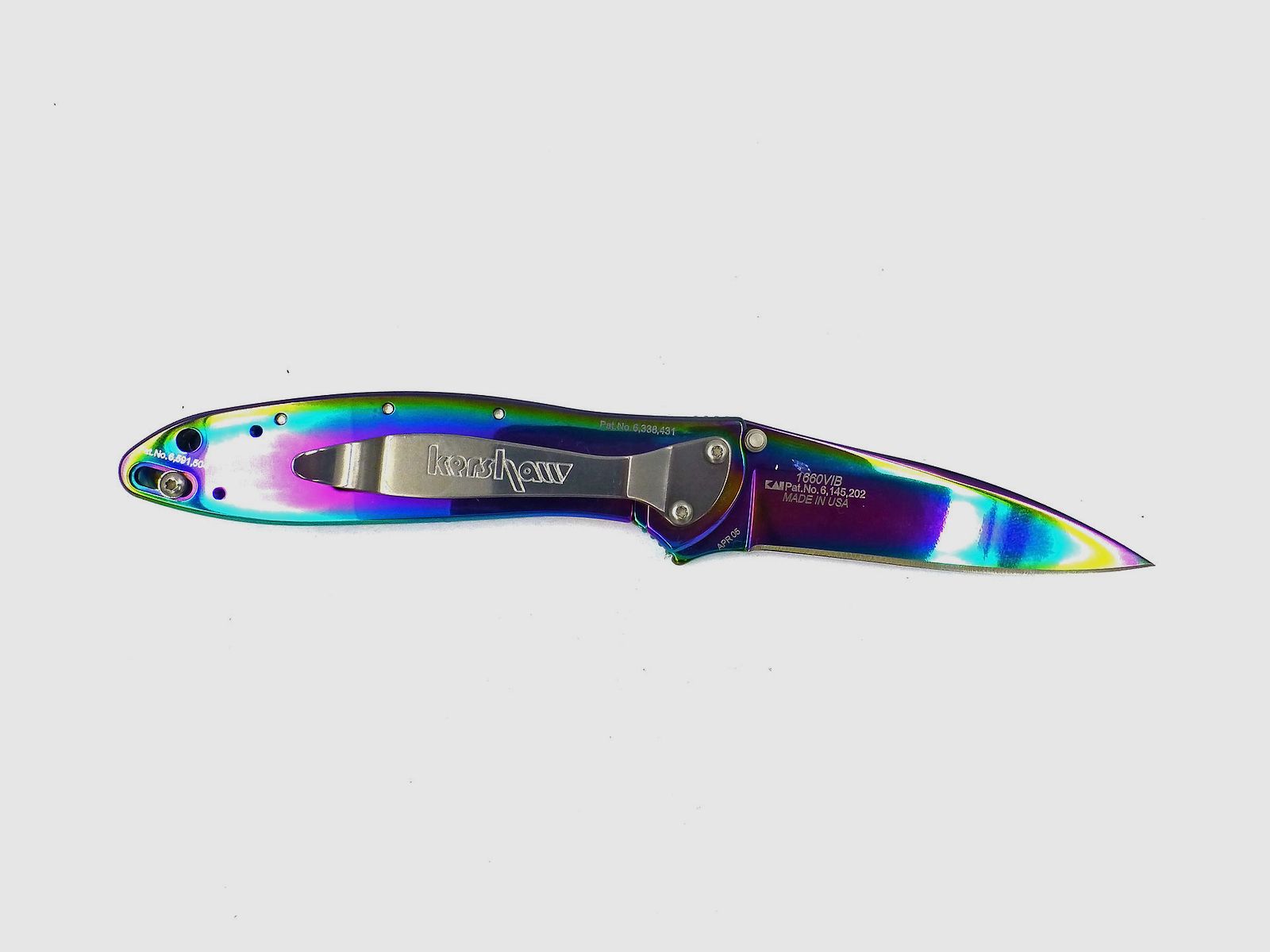 Couteau KERSHAW Rainbow Leek , automatique, (permis nécessaire), image 1 sur 2