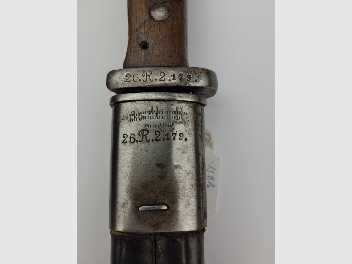 Rare baïonnette allemande 84/98 du 1ER type – Weyersberg – prussienne 1888 – au numéro ! – BE+/TBE-, image 1 sur 17