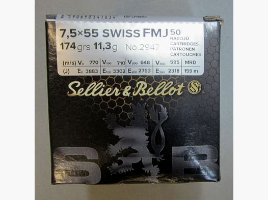 SELLIER & BELLOT Ordonnanz 7,5x55 szwajcarski