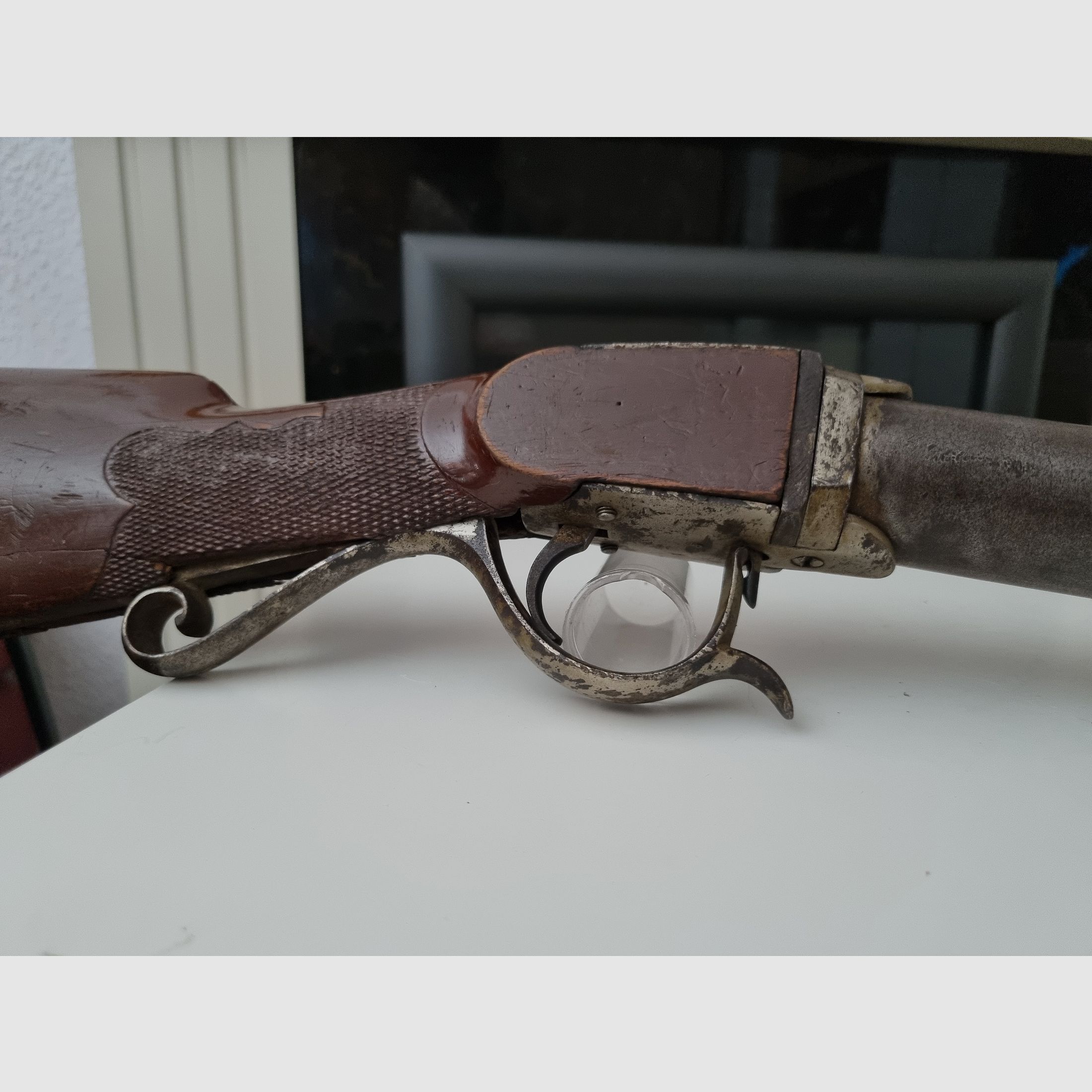 Antique air rifle presumably Oscar Wills