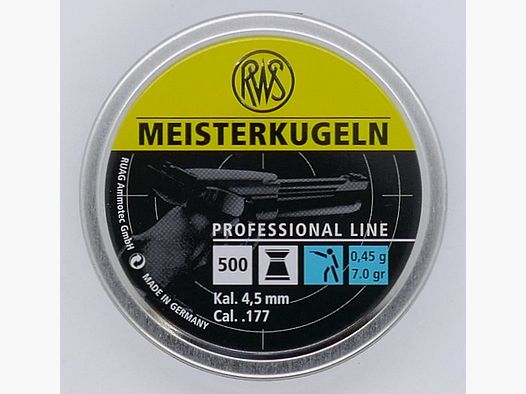 RWS Meisterkugeln Lupi 0,45 500er 4,50mm Diabolo Munition