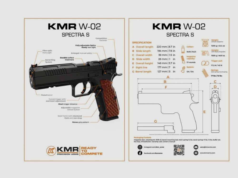 KMR Precision Arms Mod. W-02 SPECTRA S OR -5''