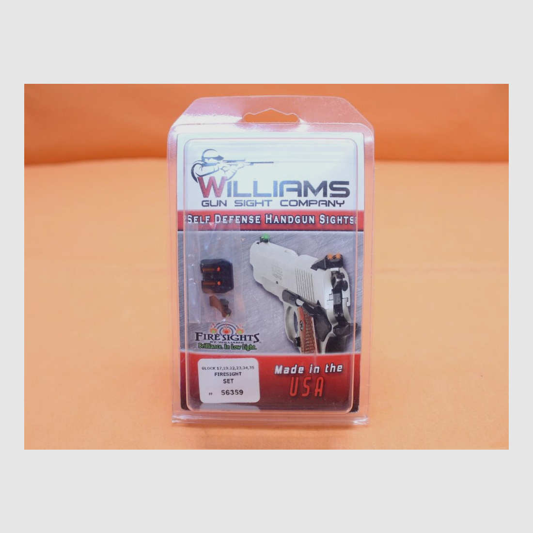 Williams	 Glock (-Gen4): Williams Firesight Set (56359) 3-Dot Fiber-Leuchtvisierung