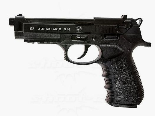 Pistola de gas ZORAKI (SRS) 918 estilo 'BERETTA' cal. 9mm P.A. negra
