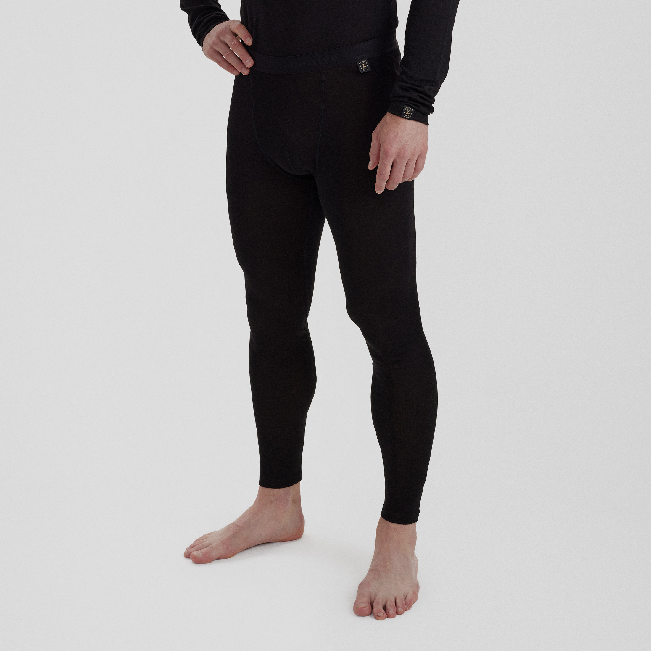 Quinn lunga biancheria intima in merino - Black Oak - Taglia: XL