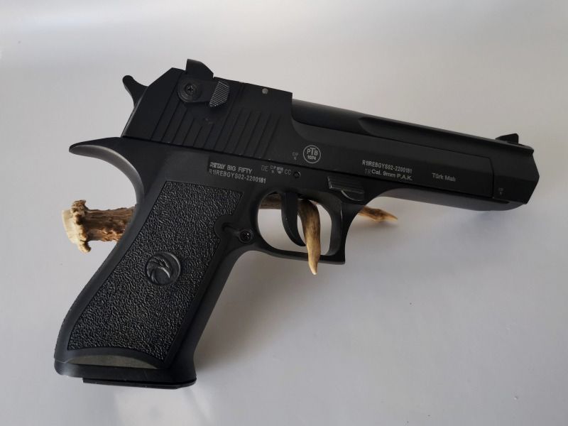 Verkaufe RETAY Big Fifty Black 9mm P.A.K. Signalpistole, Vollmetall-Ausführung 