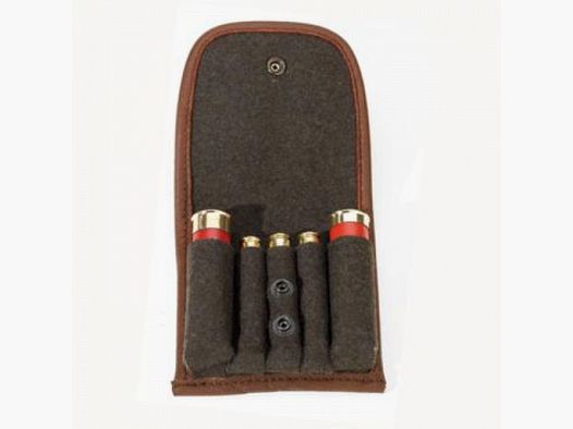 Custodia per patroni in pelle di alce Loden marrone