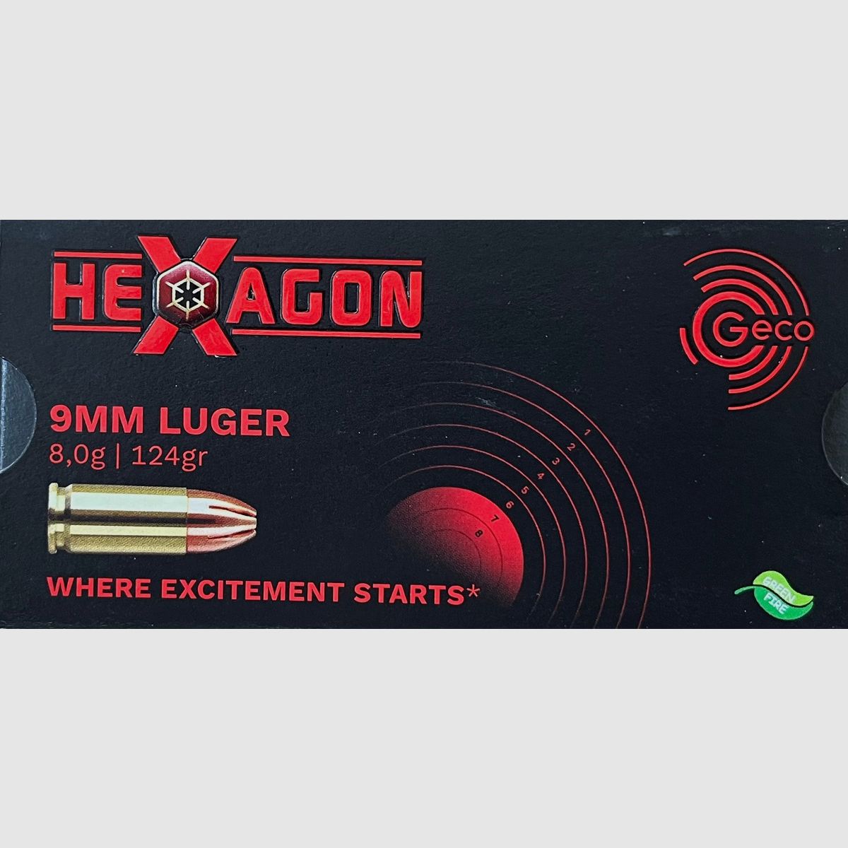 Geco 9mm luger HEXAGON 124grs - 50 Schuss